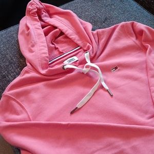 Tommy Jeans Hooded Sweatshirt, never worn,  Pink, L/S, waist length